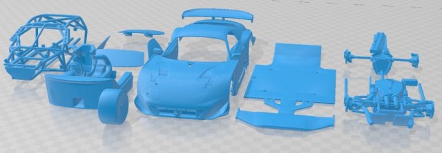 Toyota Supra JZA80 GT500 2005 Printable Car 3D प्रिंट मॉडल .c4d .max .obj .3ds .fbx .stl .blend 