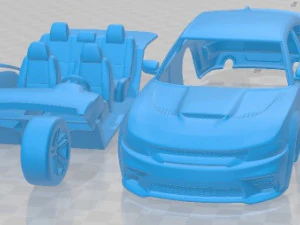Auto stampabile Dodge Charger SRT Hellcat Widebody 2020 Modello di stampa 3D