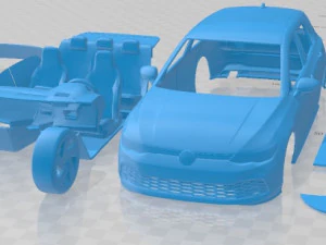 Volkswagen Golf Gti 5 Doors 2020 Printable Car 3D Print Model