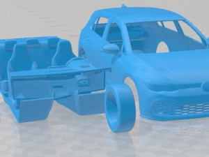 Volkswagen Golf Gti 5 Doors 2020 Printable Car 3D Print Model