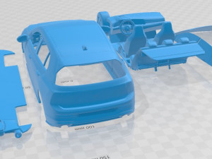 Volkswagen Golf Gti 5 Doors 2020 Printable Car 3D Print Model