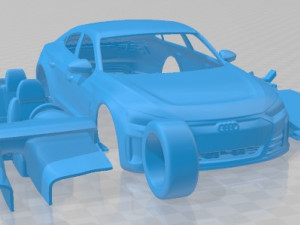 Audi e Tron GT Quattro 2022 Printable Car 3D Baskı Modeli