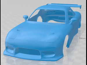 Mazda RX-7 Time Attack Spec Printable Body Car 3D Print Model