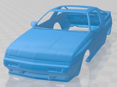 Mitsubishi Starion Race Printable Body Car Modèles 3D en vedette .c4d .max .obj .3ds .fbx .stl .blend 