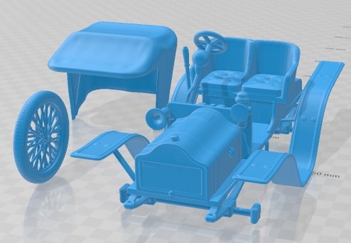 New Axa 1898 Printable Car 3D Print Model .c4d .max .obj .3ds .fbx .stl .blend 