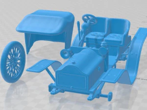 New Axa 1898 Printable Car 3D Print Model