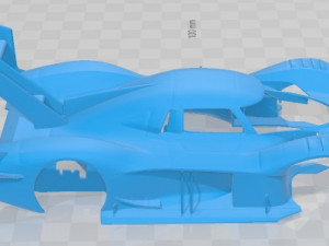 Volkswagen ID-R Printable Body Car Modelo de Impressão 3D