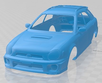 Subaru Impreza WRX Wagon 2003 Printable Body Car 3D Print Model .c4d .max .obj .3ds .fbx .stl .blend 