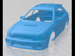 Subaru Impreza WRX Wagon 2003 Printable Body Car 3D Print Model