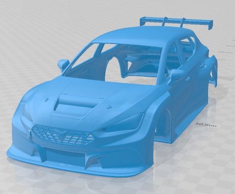 Leon Cupra Competicin TCR 2020 Printable Body Car 3D Print Model .c4d .max .obj .3ds .fbx .stl .blend 