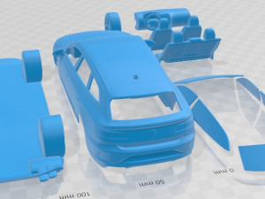 Volkswagen Arteon Shooting Brake R 2021 Printable Car Modello di stampa 3D