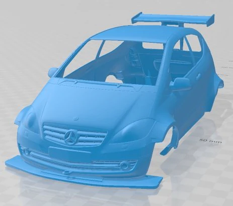 Mercedes Benz A Class Race Printable Body Car 3D Print Model .c4d .max .obj .3ds .fbx .stl .blend 