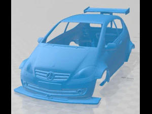 Mercedes Benz A Class Race Printable Body Car 3D Print Model