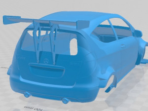 Mercedes Benz A Class Race Printable Body Car 3D 프린트 모델