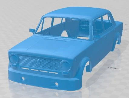 Lada 2101 Race Printable Body Car 3D Print Model .c4d .max .obj .3ds .fbx .stl .blend 