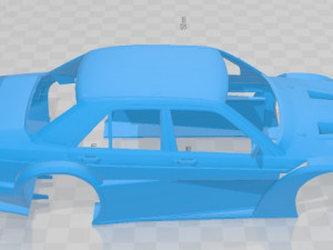 Mercedes Benz 190 RM1 V8 Printable Body Car 3D प्रिंट मॉडल