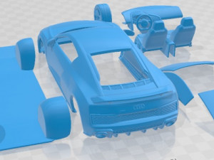 Audi R8 Coupe V10 2019 Printable Car 3D 프린트 모델