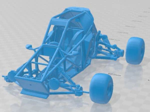 Carro imprim&iacute;vel Kart Cross Modelo de Impressão 3D