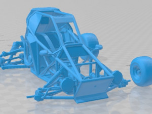 Kart Cross Printable Car 3D Print Model