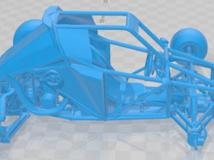 Kart Cross Printable Car 3D Print Model