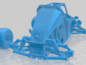 Kart Cross Printable Car 3D Print Model