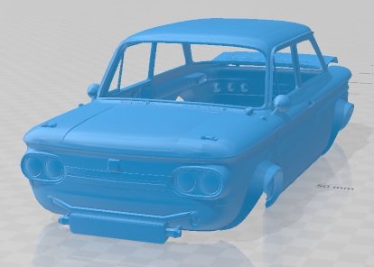 NSU 1300 TTS Printable Body Car 3D Принт Модель .c4d .max .obj .3ds .fbx .stl .blend 