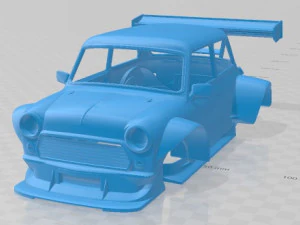 Mini V8 Race Printable Body Car 3D Print Model