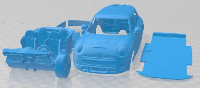 Mini S 5 Doors 2019 Printable Car Model Cetak 3D .c4d .max .obj .3ds .fbx .stl .blend 