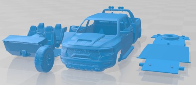 Ram 1500 TRX 2021 Printable Car Modello di stampa 3D .c4d .max .obj .3ds .fbx .stl .blend 