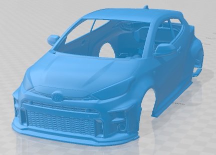 Toyota GR Yaris RZ Printable Body Car Modello di stampa 3D .c4d .max .obj .3ds .fbx .stl .blend 