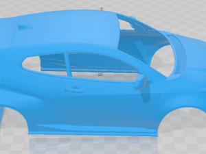 Toyota GR Yaris RZ Printable Body Car Modello di stampa 3D