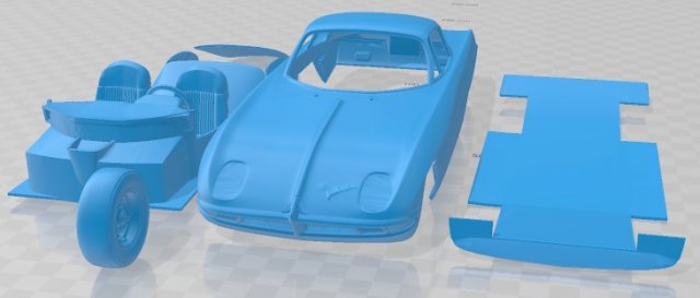 350 GTV Printable Car 3D Print Model .c4d .max .obj .3ds .fbx .stl .blend