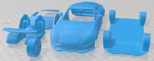 Aston Martin Vantage 2019 Printable Car 3D Принт Модель .c4d .max .obj .3ds .fbx .stl .blend 
