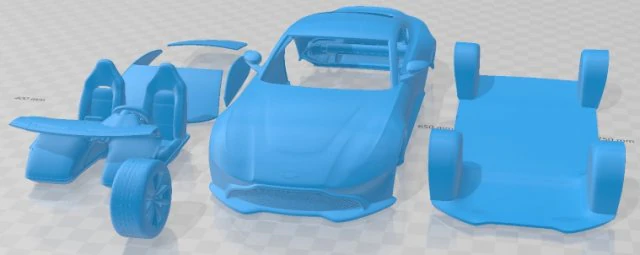Aston Martin Vantage 2019 Printable Car 3D Print Model .c4d .max .obj .3ds .fbx .stl .blend