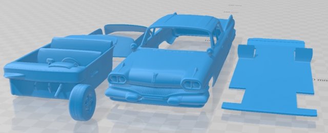 Dodge Dart Phoenix 1960 Printable Car Modelo de Impressão 3D .c4d .max .obj .3ds .fbx .stl .blend 