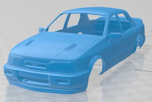 Sierra RS Cosworth Club Printable Body Car 3D Print Model .c4d .max .obj .3ds .fbx .stl .blend 