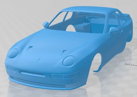 Carrozzeria stampabile Porsche 968 Turbo S Modello di stampa 3D .c4d .max .obj .3ds .fbx .stl .blend 