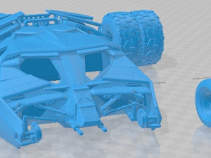 Batmobile 2005 Printable Body Car Model do druku 3D