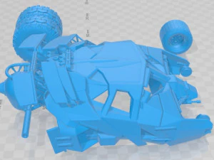Batmobile 2005 Printable Body Car 3D Print Model