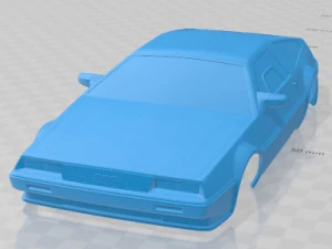 DeLorean DMC 12 1981 Yazdırılabilir G&ouml;vde Arabası 3D Baskı Modeli