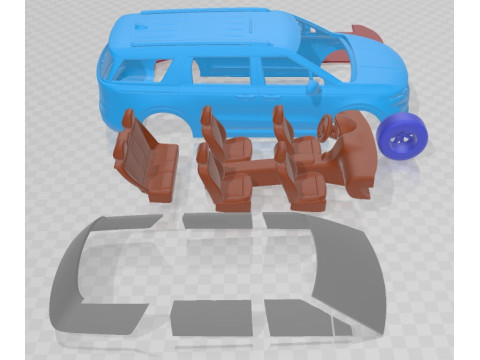 Kia Carnival 2022 Printable Car Modèles 3D en vedette