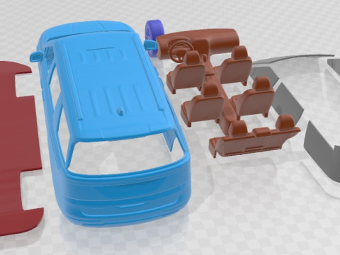 Kia Carnival 2022 Printable Car Modèles 3D en vedette