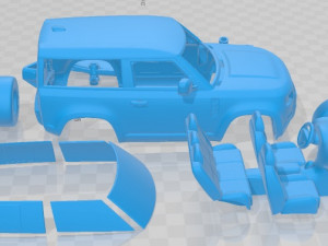 Land Rover Defender 90 2020 Printable Car 3Dプリントモデル