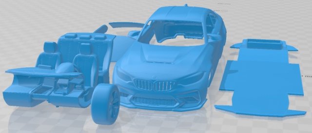 M2 CS 2020 Printable Car 3D-Druckmodell .c4d .max .obj .3ds .fbx .stl .blend 