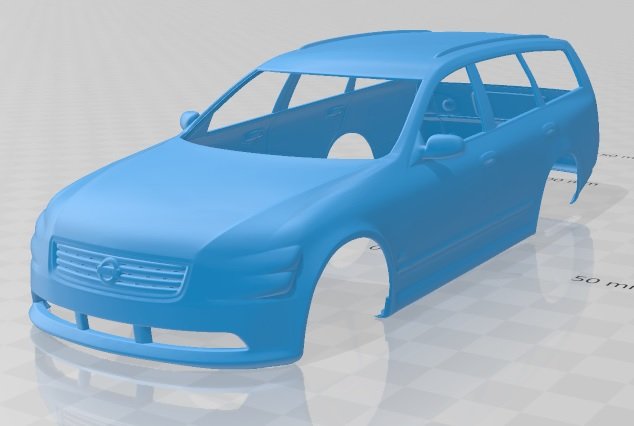 Nissan Stagea 2001 Printable Body Car Modèles 3D en vedette .c4d .max .obj .3ds .fbx .stl .blend 