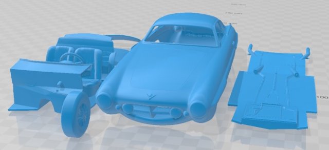 Fiat 8V Ghia Supersonic 1953 Printable Car 3D Baskı Modeli .c4d .max .obj .3ds .fbx .stl .blend 