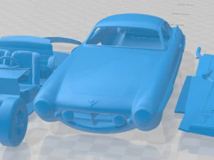 Fiat 8V Ghia Supersonic 1953 Printable Car 3D Print Model