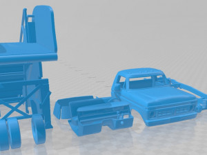 F 350 Stairs 1965 Printable Car 3D Print Model