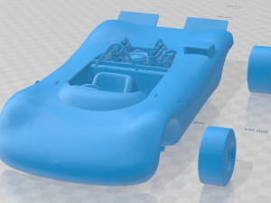 Porsche 909 Bergespyder Printable Car Modelo de Impressão 3D