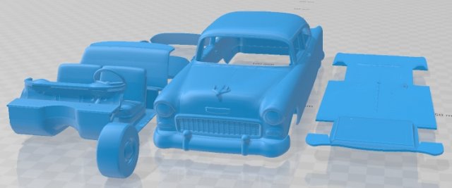 Chevrolet 150 Utility Sedan 1955 Printable Car 3Dプリントモデル .c4d .max .obj .3ds .fbx .stl .blend 